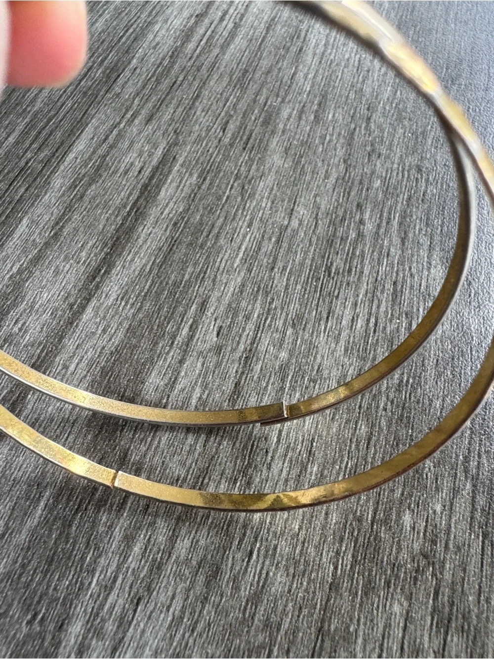 Vintage Metal Bangles Gold Tone